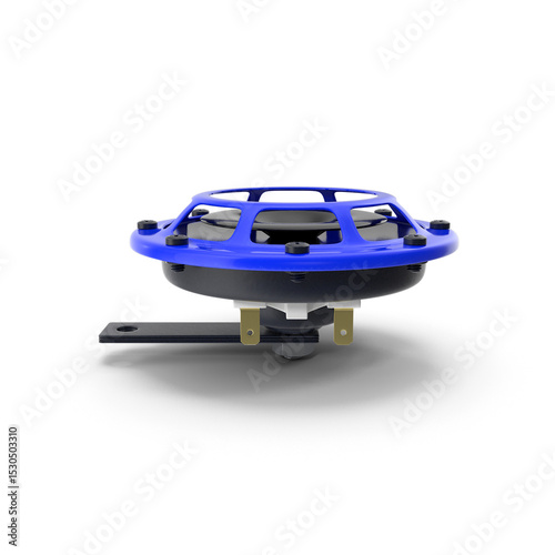 Electric vehicle horn isolated on transparent background