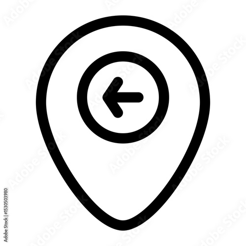 Left Arrow Location Icon