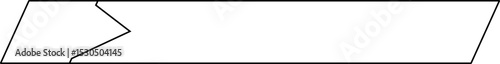 sharp arrow tip outline banner tag