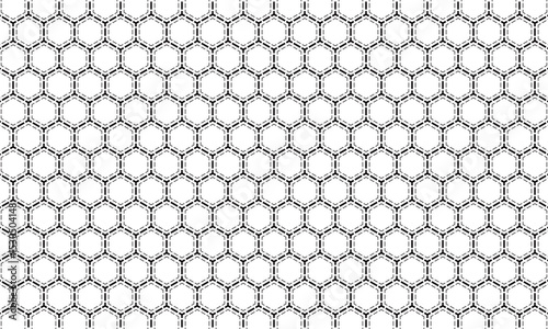 太さが違う六角形の破線で囲んだ亀甲模様