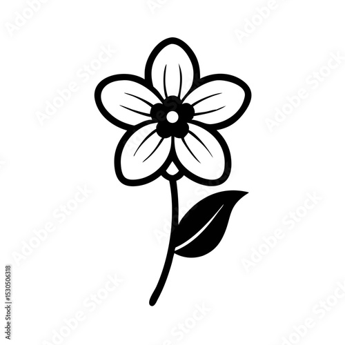 Beautiful Flower Vector Art Illustration – Colorful Botanical Clipart for Design and Decoration