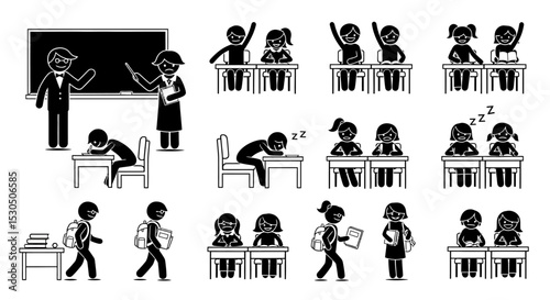 Classroom Scenes: Students and Teacher Interactions
