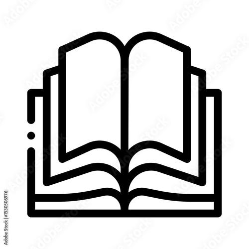 open book line icon