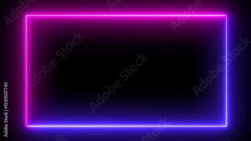 Wallpaper Mural Abstract Neon Line Loop Color Pink and Color Blue Torontodigital.ca