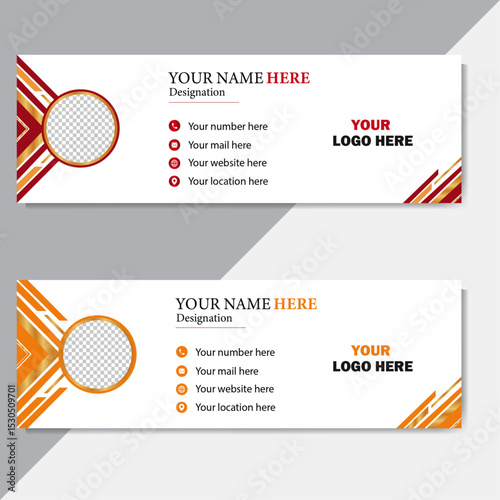 Modern creative and stylish  email signature design.
