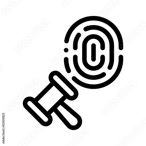 fingerprint line icon