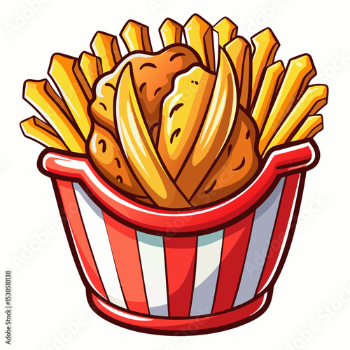 french fries and ketchup