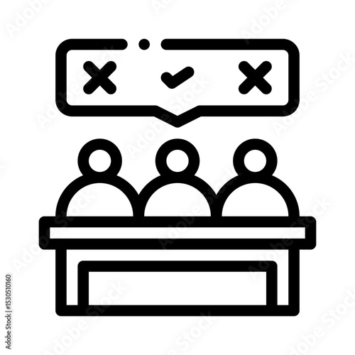 jury line icon