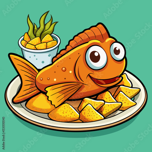 fish fry vector