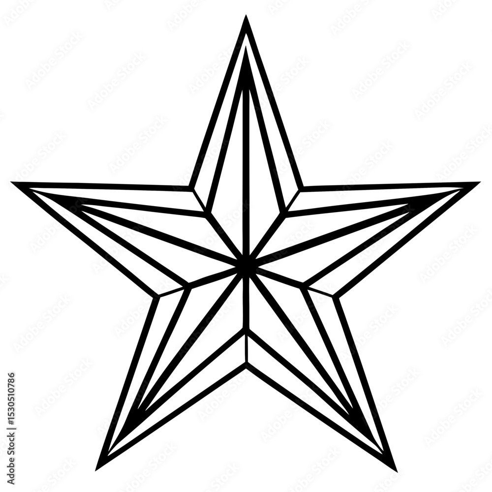 Obraz premium black and white star
