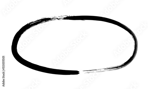 筆で描かれた横丸