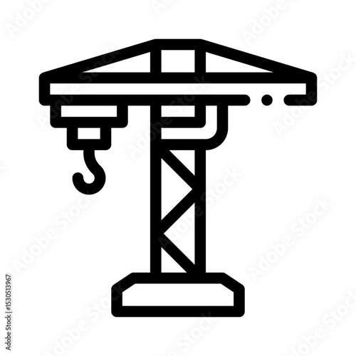 crane line icon