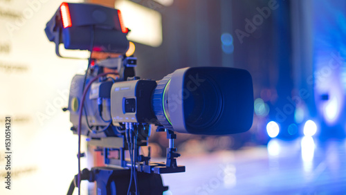 TV camera on stage before the performance.