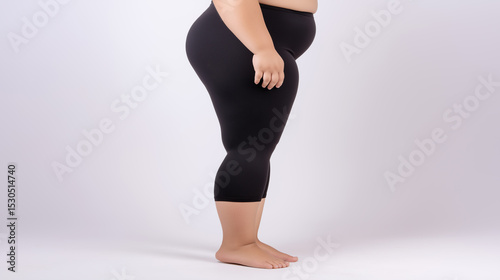 womens legs with lymph edema
