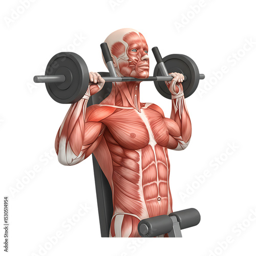 Human Anatomy: Muscle Structure During Weightlifting photo