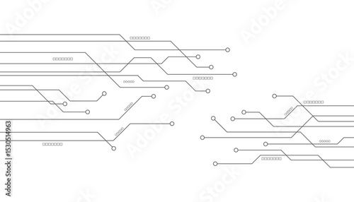 Vectors White Abstract geometric dots and lines connection circuit concept. Vector social network and connecting concept.