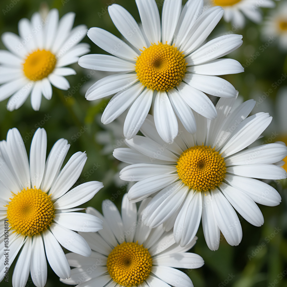 Fototapeta premium daisies on a white background nature 