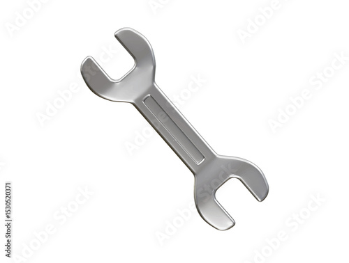 Wrench icon 3d rendering illustration 
