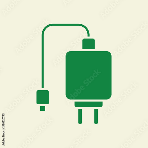 Phone charger trendy artwork cute abstract vector illustration colorful applicative design