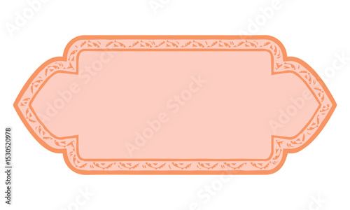 vector illustration of a set of Iranian Art Design Text Box Text Input Area Floral Vector Old Vintage Art 