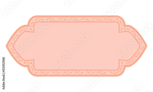 vector illustration Iranian Art Design Text Box Text Input Area Floral Vector Old Vintage Art 