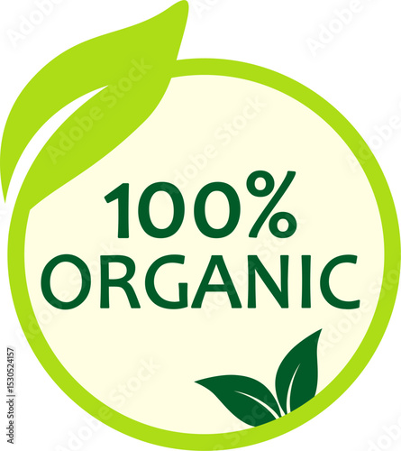 Organic label product. Green healthy organic natural eco bio food products label, logo, stamp. Vector isolated.