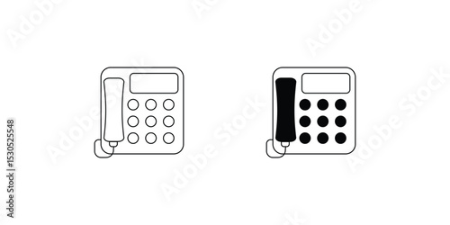 telephone set icon with white background vector stock illustration