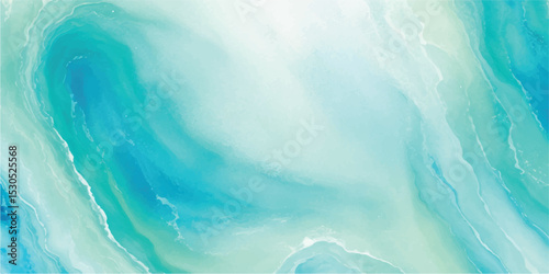 A peaceful abstract ocean painting in aqua, blue, and green watercolor tones. Great for wallpapers, branding, and digital design work.
