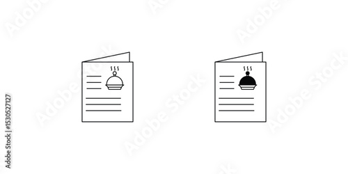 menu set icon with white background vector stock illustration