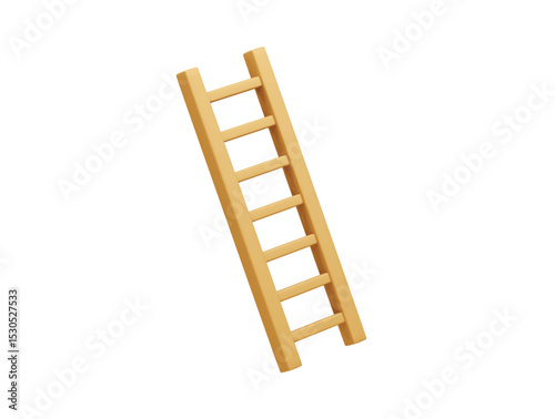 Ladder icon 3d rendering illustration 
