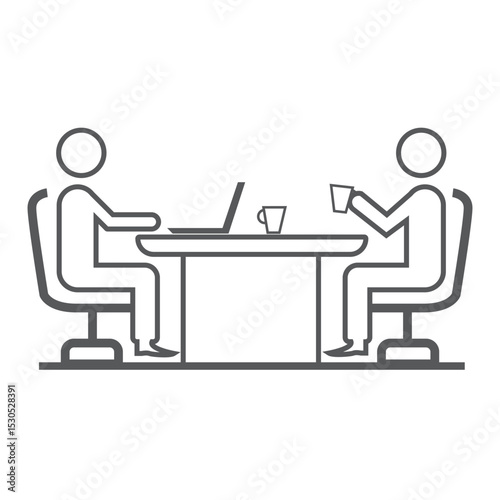 Business people icon collection featuring teamwork, leadership, communication, mentorship, HR management, innovation, skill development, and employee satisfaction.