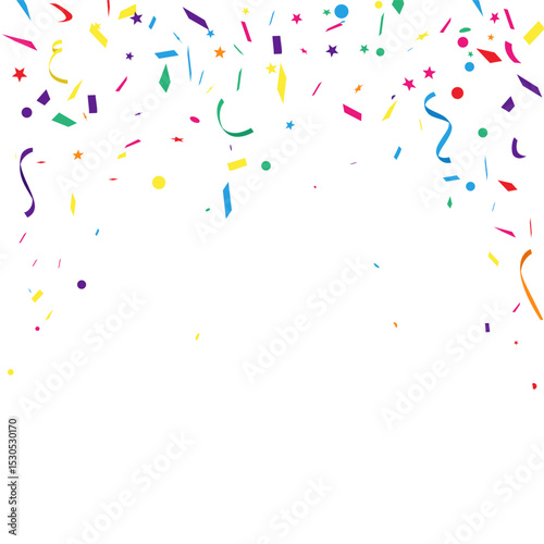 colorful confetti background square banner for celebration party design