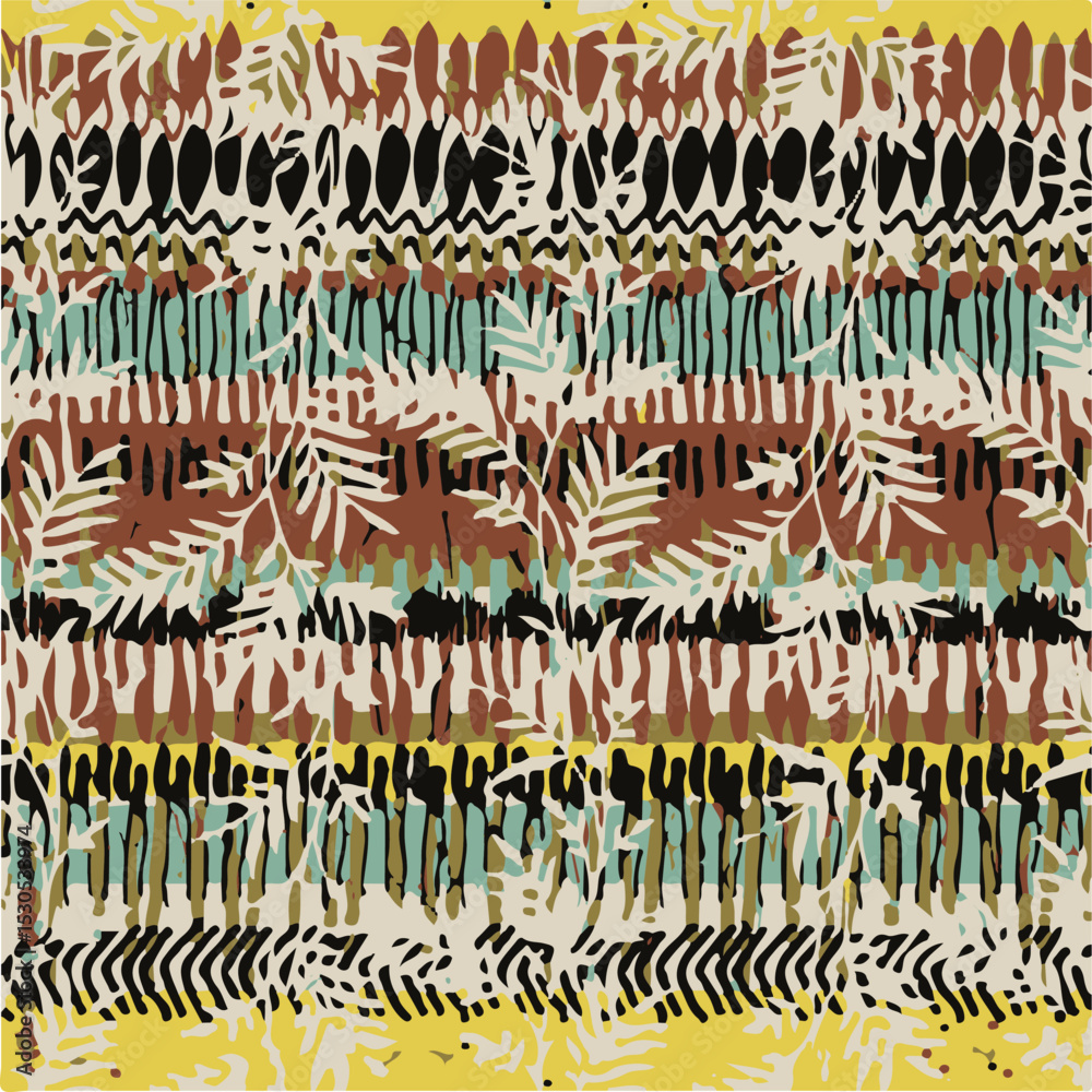multi colored decorated hand drawn rendered traced embraided ornamental all over base background. repeat pattern geometrical texture border ethnic tribal creative design
