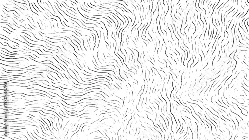 Repeating dynamic line pattern abstract black curved stripes vector design on transparent background for modern textiles wallpapers motion illusion and organic flow themes.
