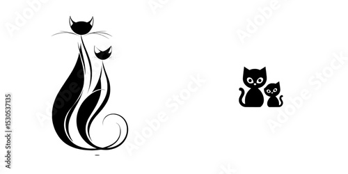 A simple logo featuring the silhouette of a dog and cat sitting represents rescue or pet rescue