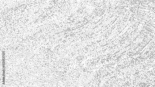 Abstract optical illusion swirl pattern vector texture with curved dashed lines on transparent background Minimal flow design for modern graphics motion and digital surfaces