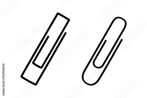 Paper Clip icon, Office paper clip icon. Vector Illustration design.
