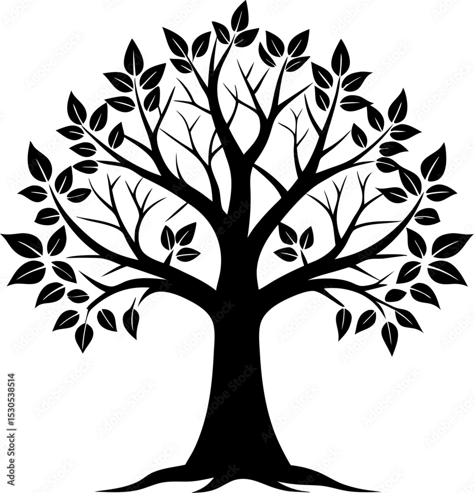 Obraz premium tree silhouette vector