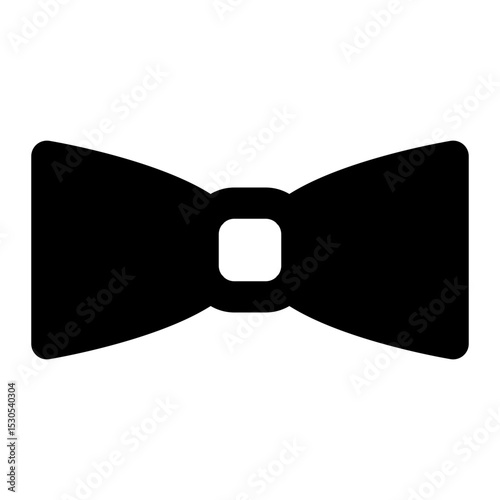 bow tie black glyph icon