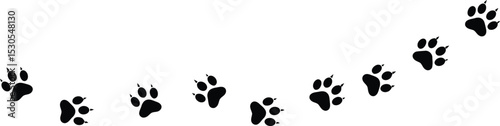 A Paw Prints Animal Tracks Path, footprints, pet, walk AI Generative