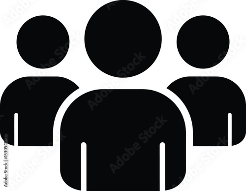 Group of People Silhouette User Icon AI Generative