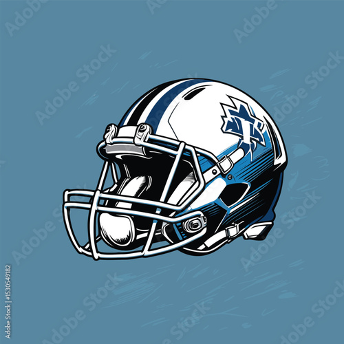 vector illustration of american football helmet