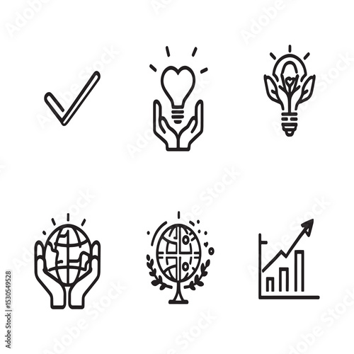 ethical business concept with handshake and leaf icon