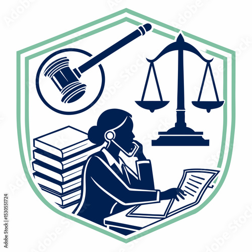 Lawyer consultation icon vector