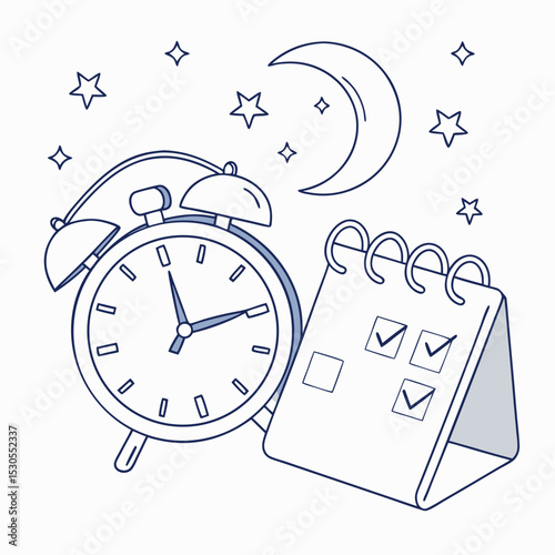 Sleep schedule icon vector