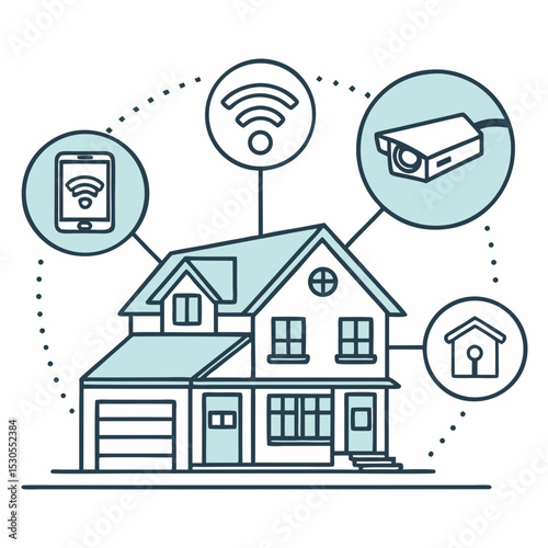 Smart home device icon vector