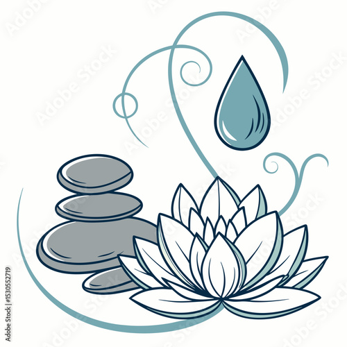 Wellness spa icon vector