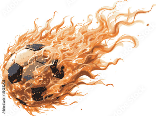 burning soccer ball