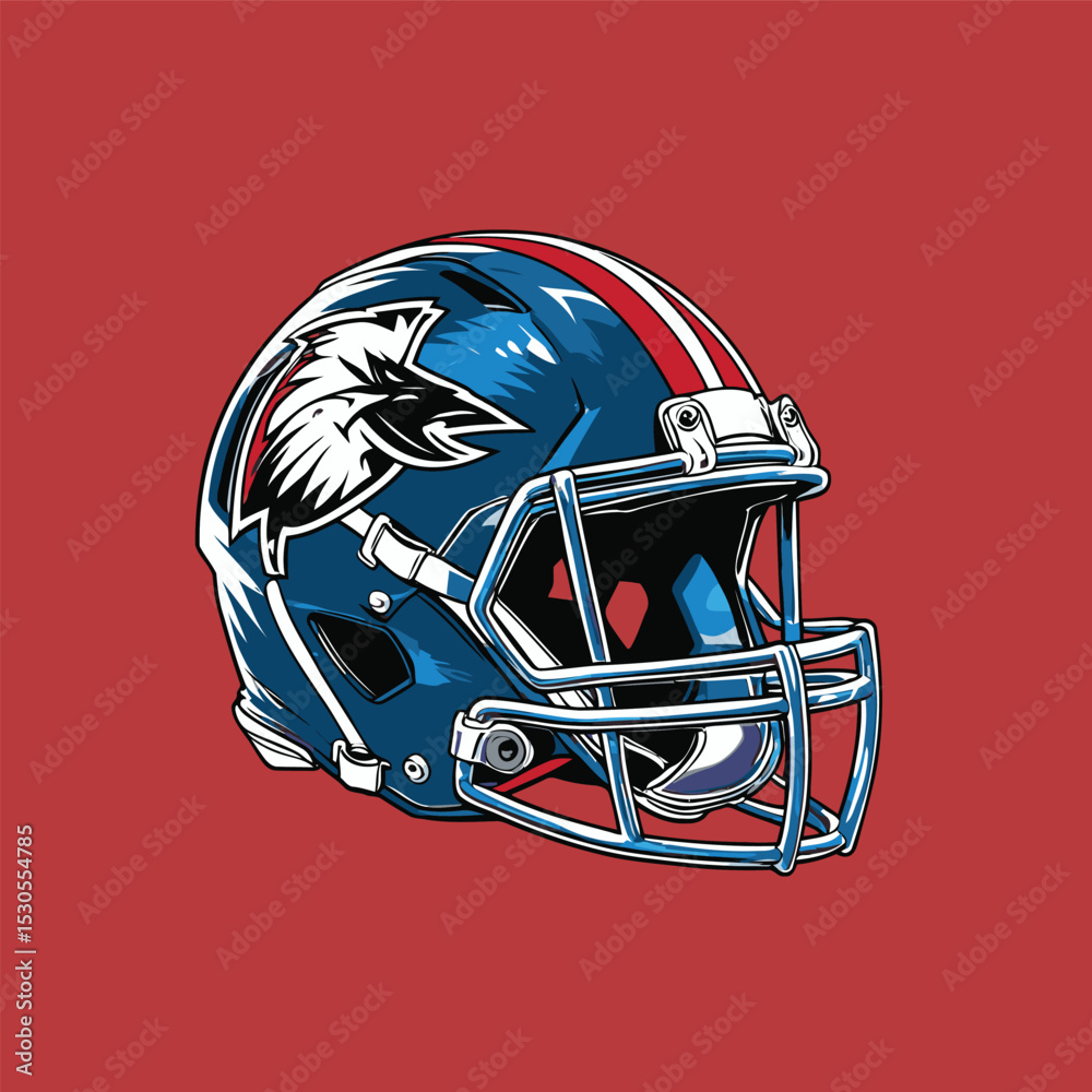 Fototapeta premium vector illustration of american football helmet
