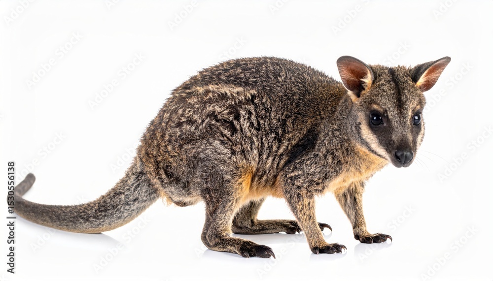 Naklejka premium Australian kangaroo over white background